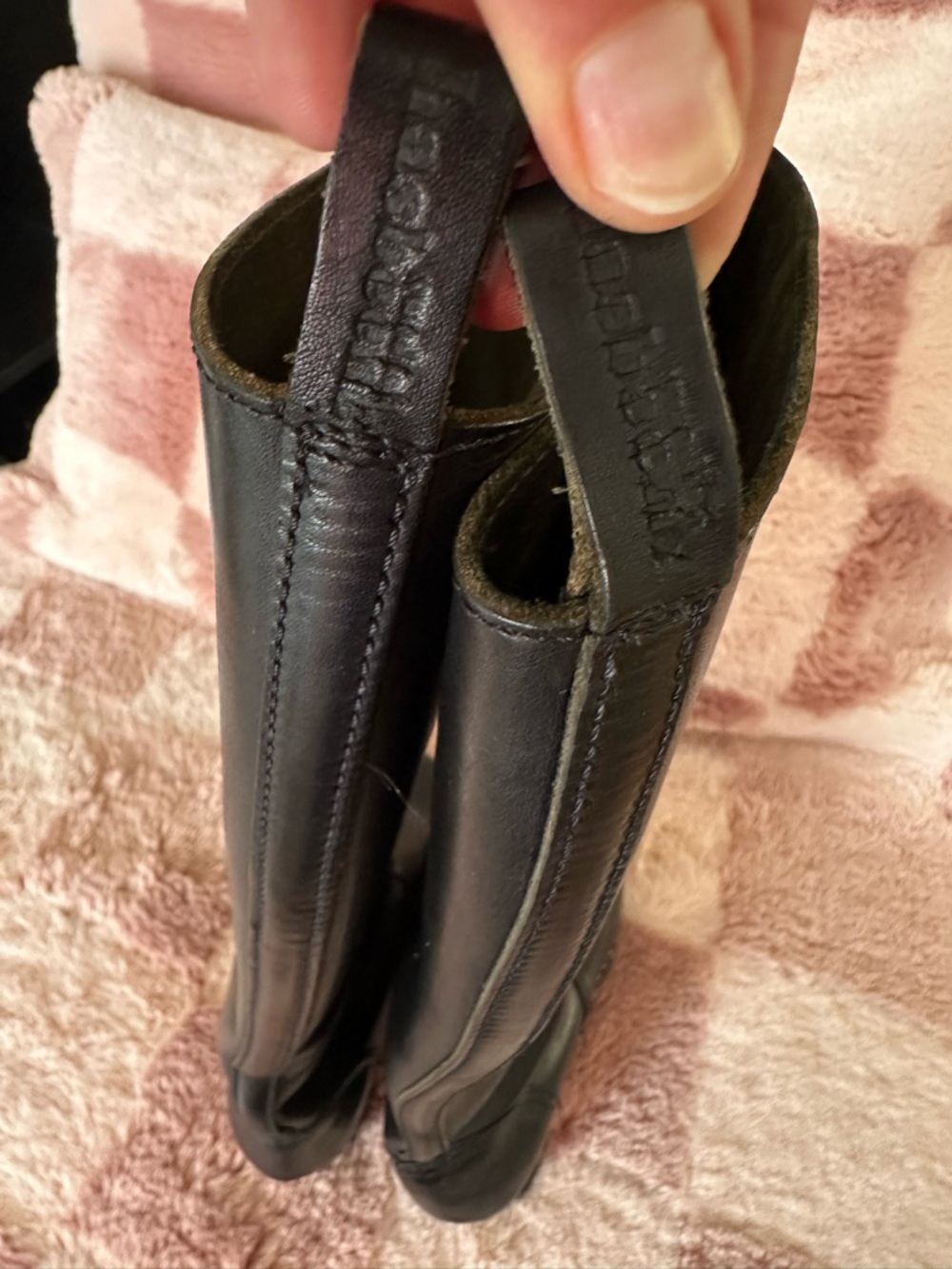 Swedish Hasbeens knee high black leather boots size 8.5 made in Italy - Picture 8 of 8